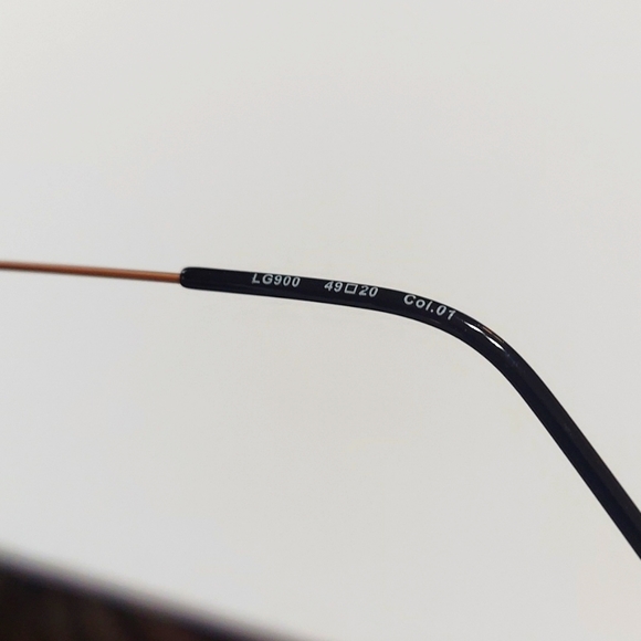 Titanium Miuki Rimless Frame Gold Wire Arms - Picture 6 of 8